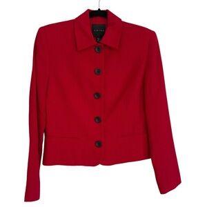 Y2K The Limited Bold Red Wool Old Money Blazer Size 2
